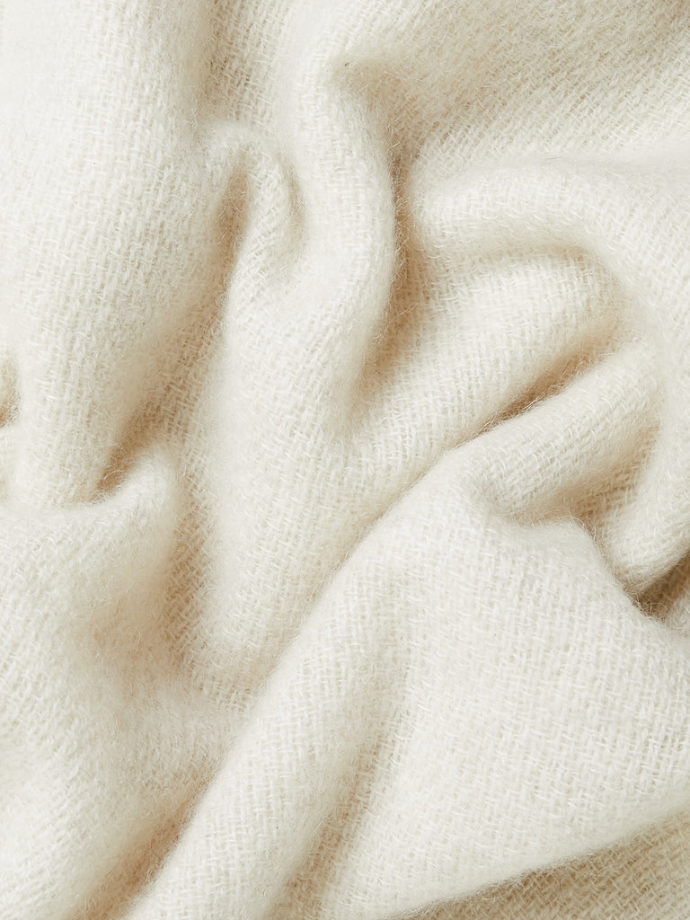 Norlha - Nomad Net Crest Scarf in Natural Yak White