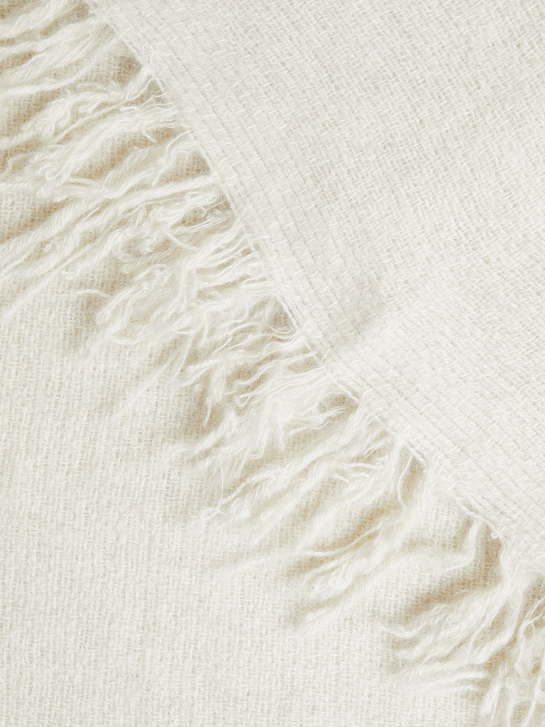 Norlha - Nomad Net Crest Scarf in Natural Yak White