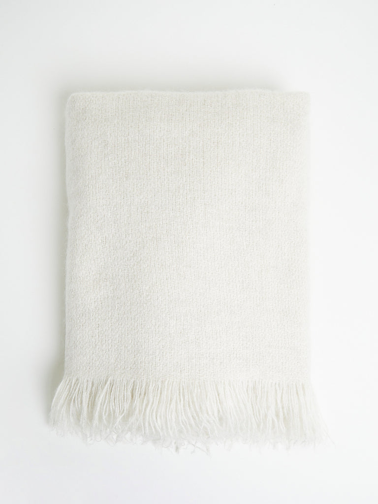 Norlha - Nomad Net Crest Scarf in Natural Yak White