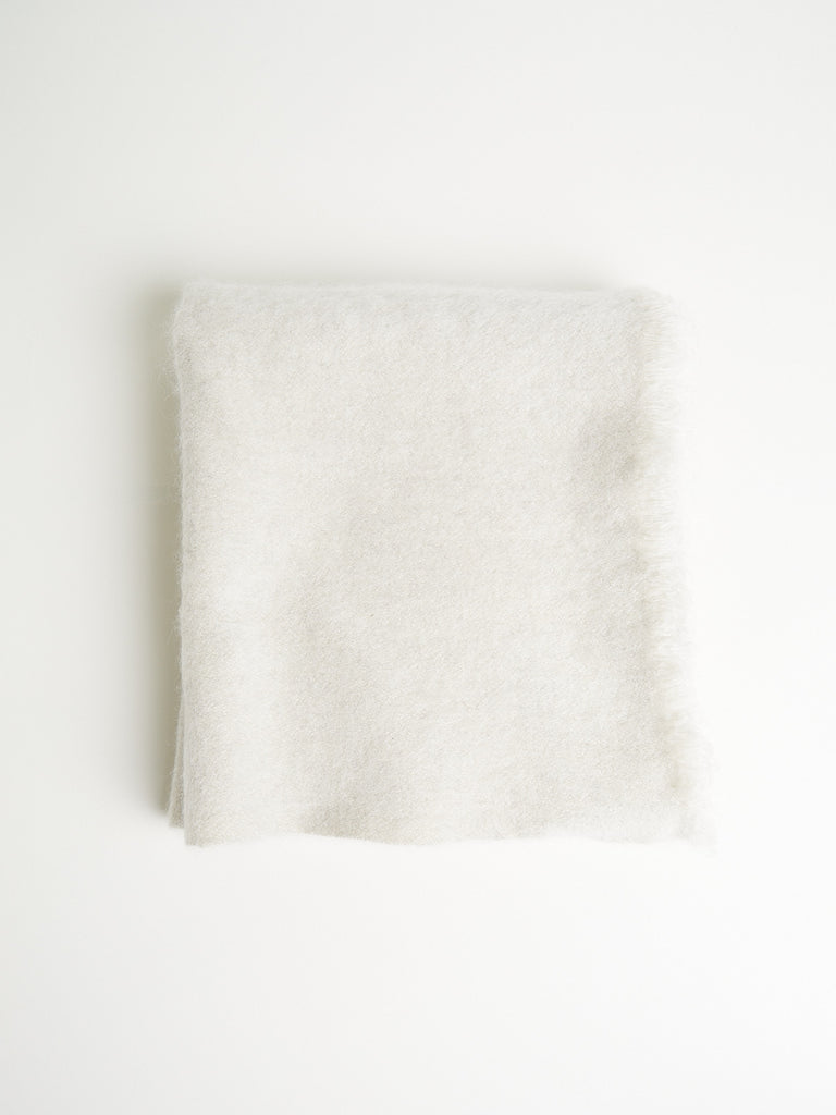 Norlha Nomad Dense Boiled Scarf in Natural Yak White