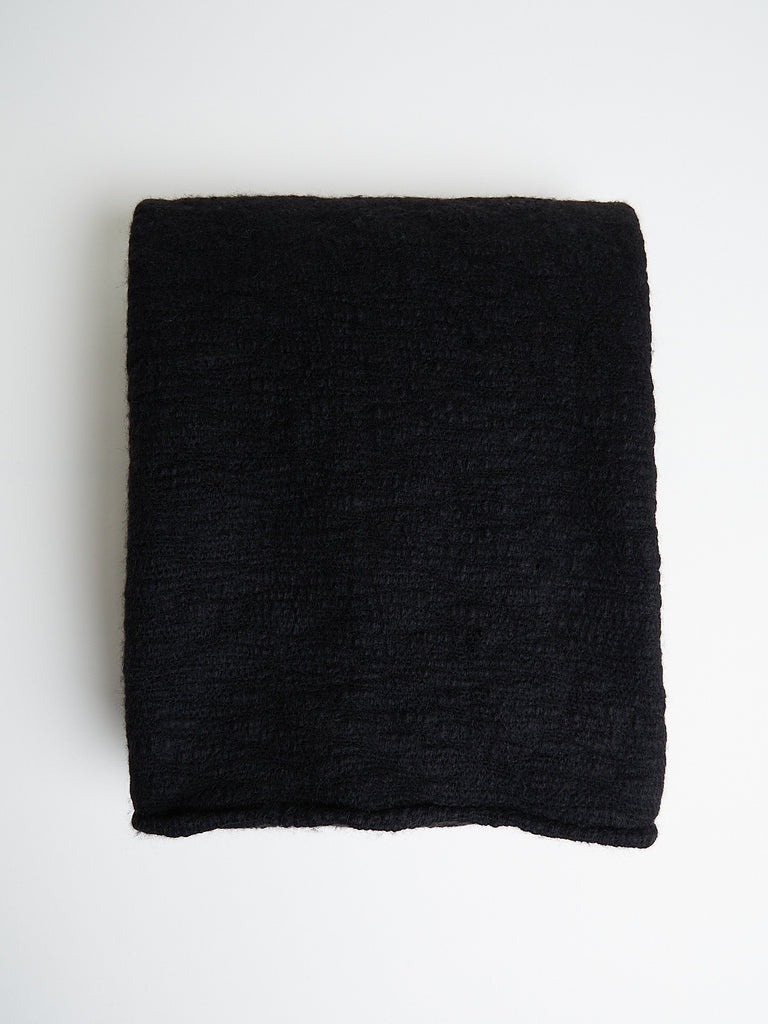 Norlha Handspun Shepherd Scarf in Black