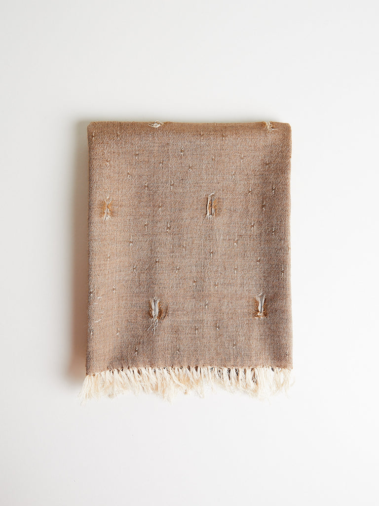 Norlha Feather Split Scarf in Sand