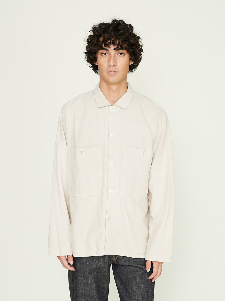 Oliver Church - Over Shirt in Walnut Dyed French Cotton
