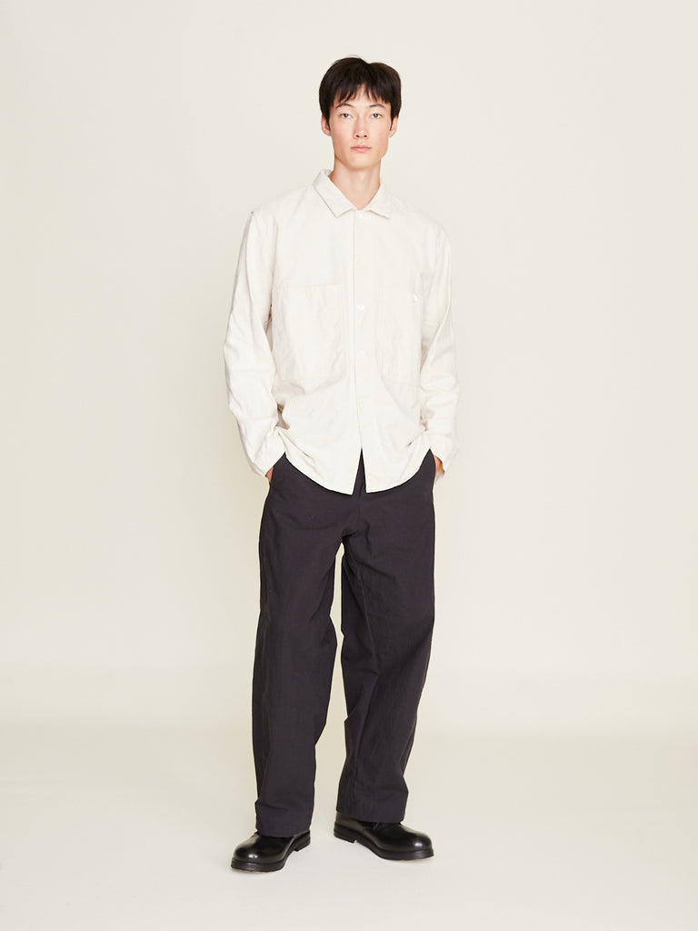 Oliver Church - Industrialised Over Shirt in French Silk/Cotton Noil