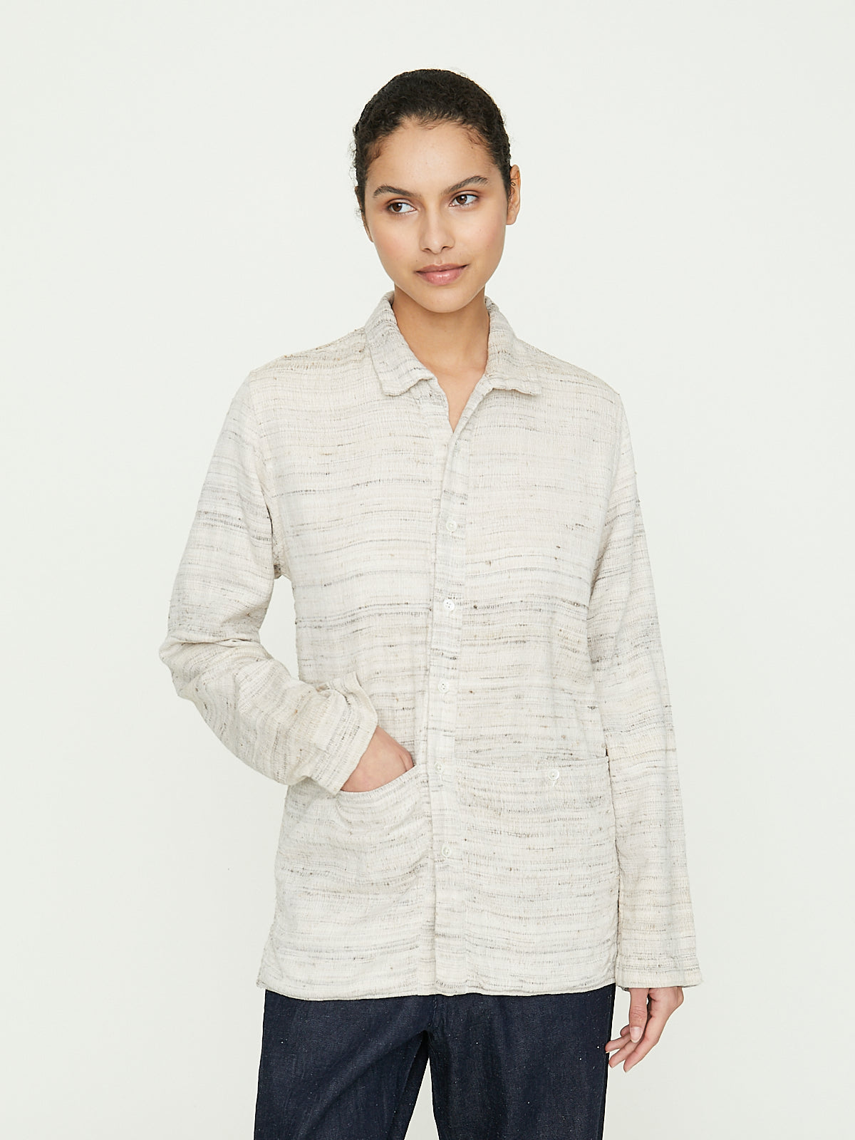 Church Pockets Oliver Church - Pockets Shirt in Lined Katiya Silk – Mouki Mou