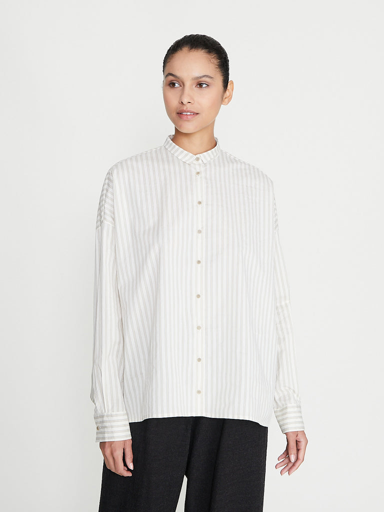 Apuntob - Striped Shirt in Natural/Sand
