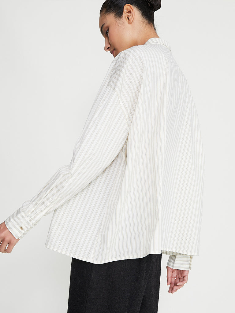 Apuntob - Striped Shirt in Natural/Sand