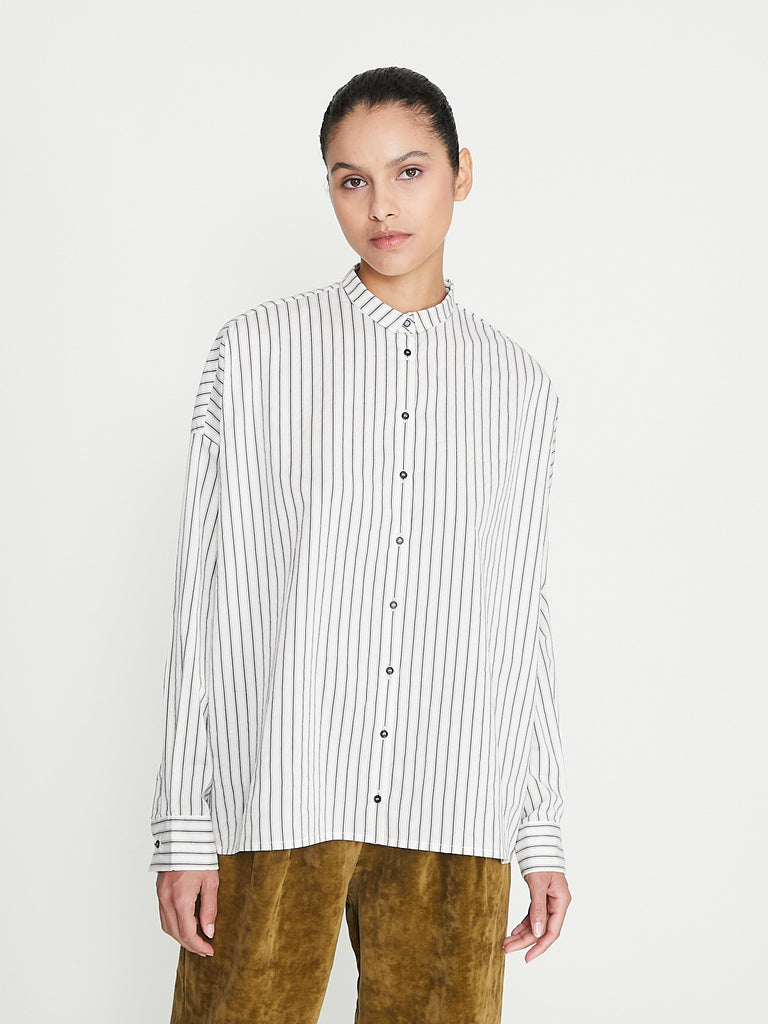 Apuntob - Striped Shirt in Natural/Black