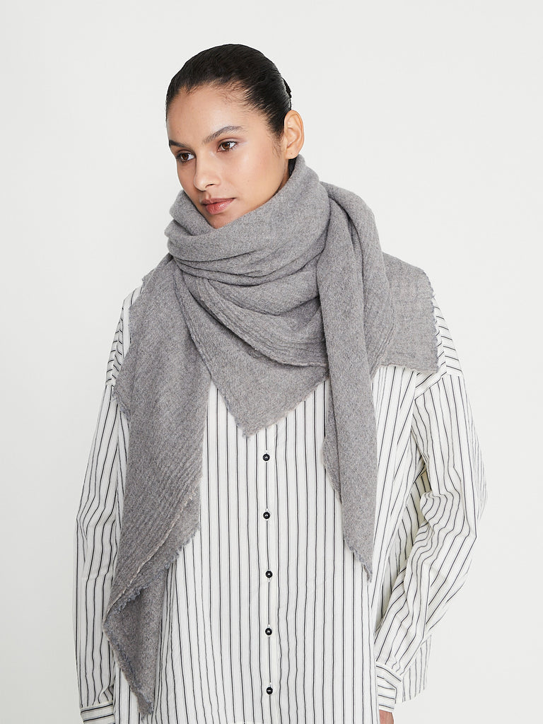 Apuntob - Big Square Cashmere Scarf in Rope