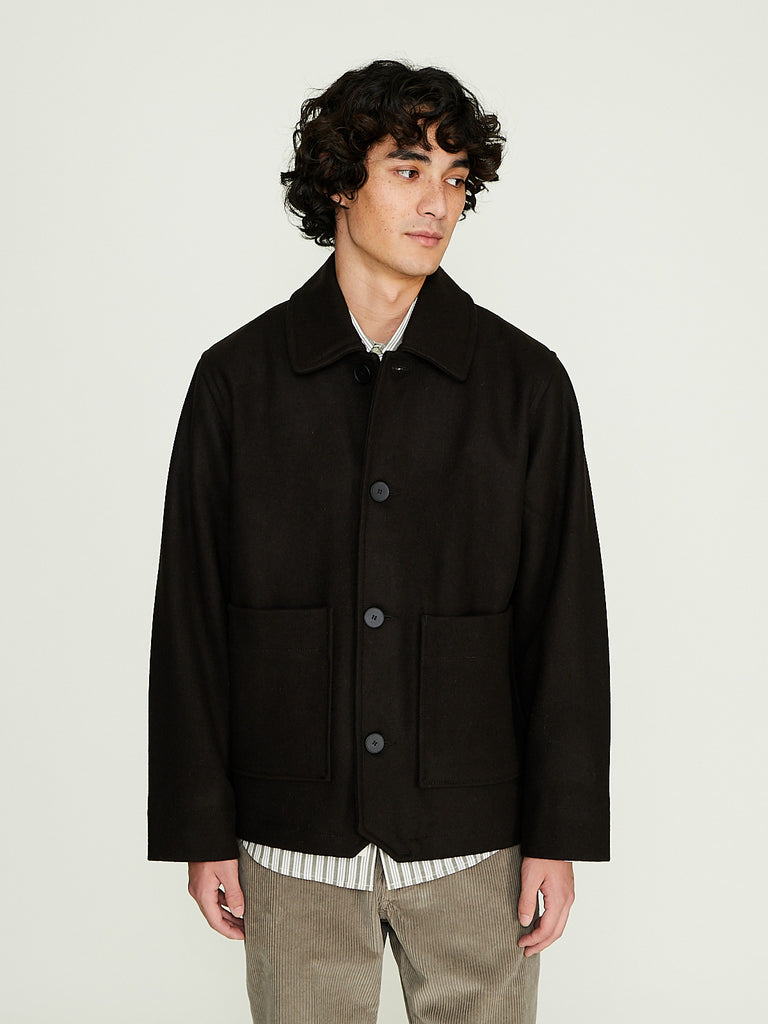 Parages - Dubliner Wool Jacket in Dark Brown