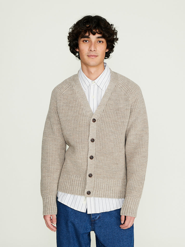 Parages - Guy Cardigan in Stone Mel