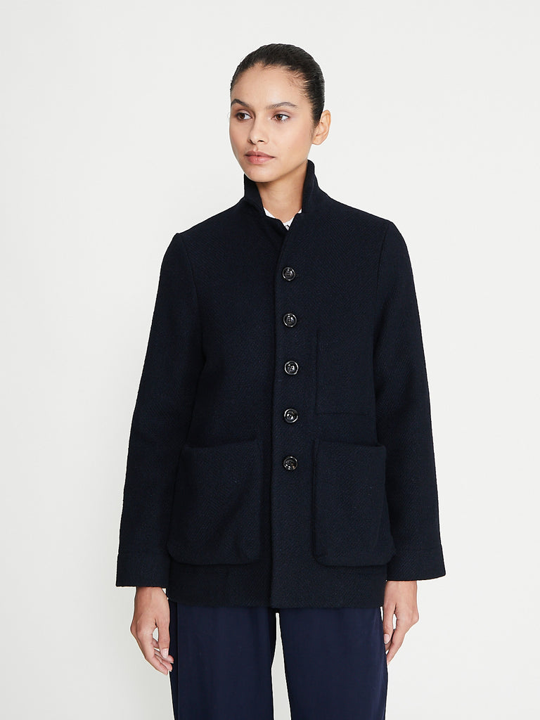 Toogood - The Photographer Jacket in Cashmere Herringbone Ink