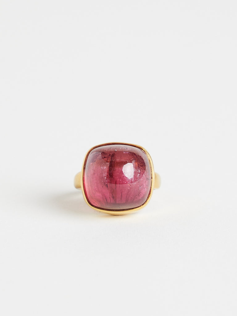 Pippa Small Greek Ring with 28.4ct Pink Tourmaline in 18k Yellow Gold