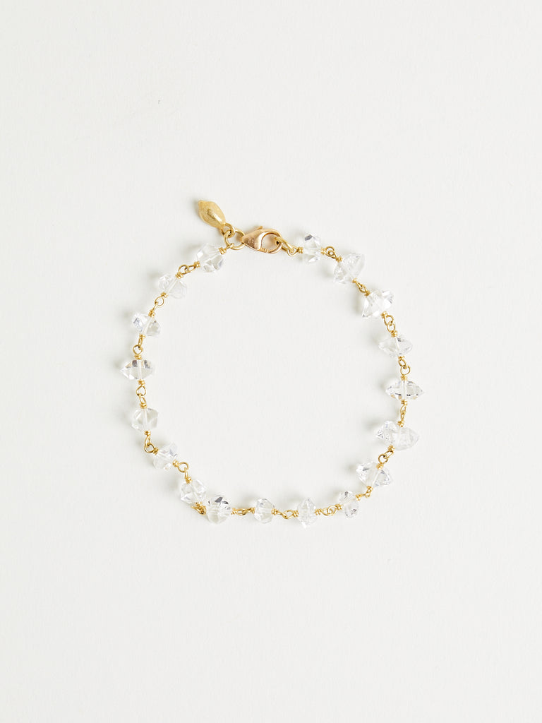 dosa x Pippa Small Theia Bracelet with Herkimer Diamond in 18k Yellow Gold