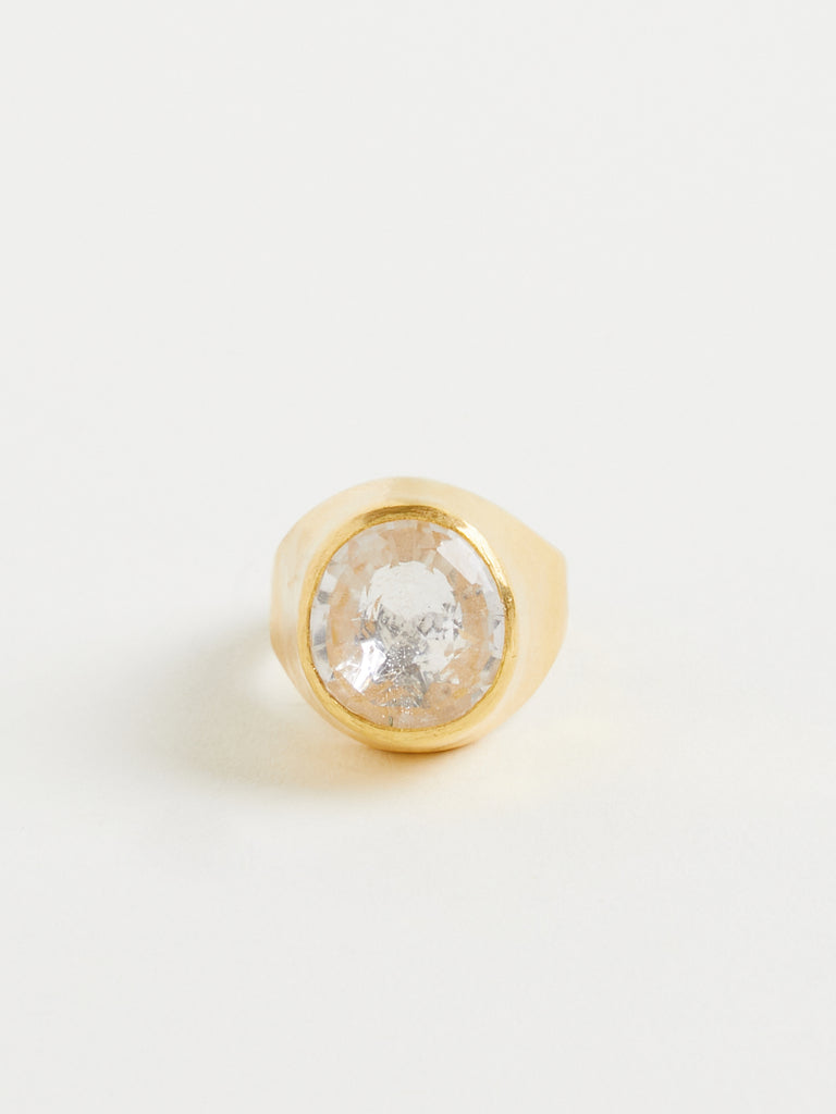 dosa x Pippa Small Crystal Tibetan Ring in 22k Yellow Gold