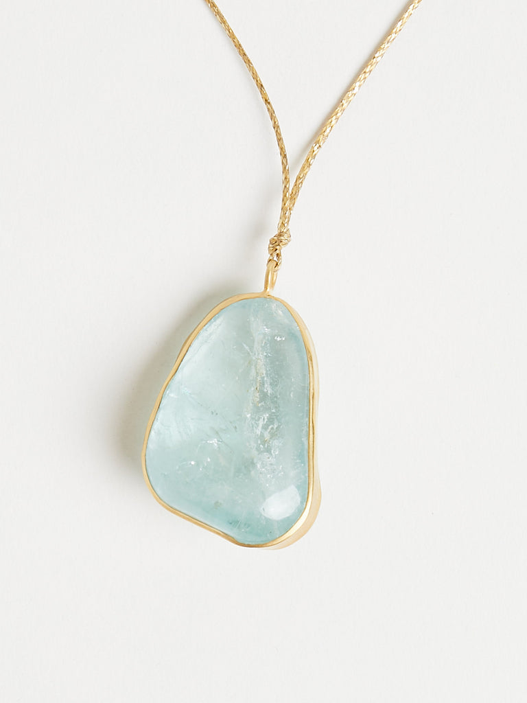 Pippa Small Colette Set Pendant with 108.05ct Aquamarine on Cord