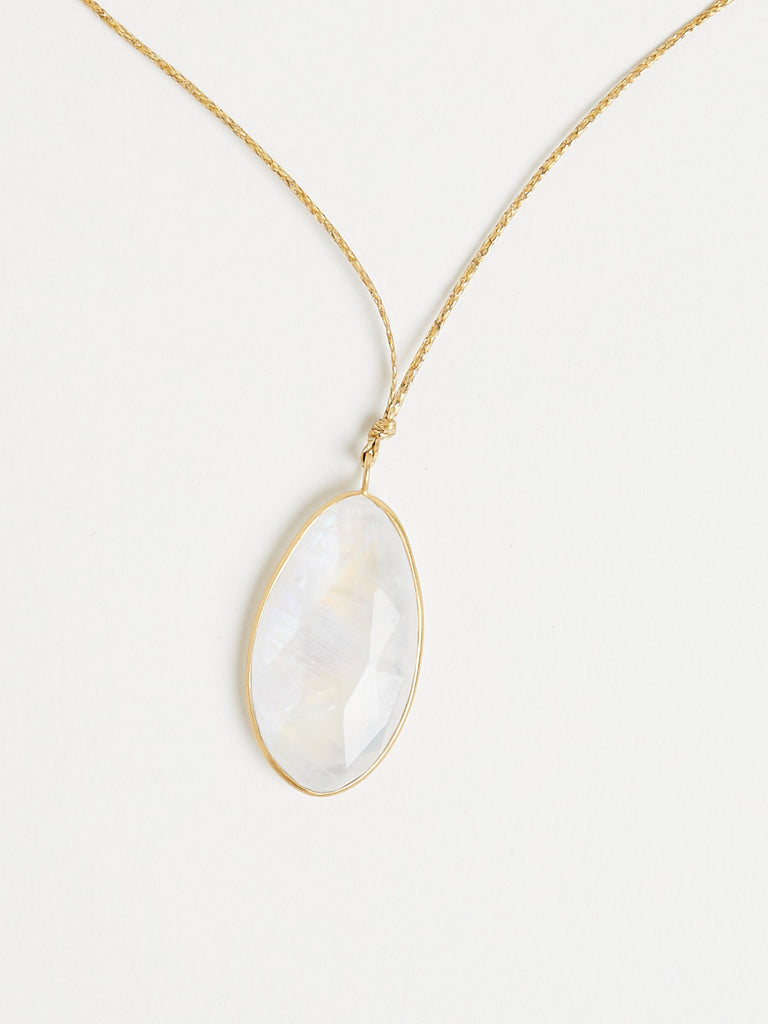 Pippa Small Colette Set Pendant with 36.95ct Rainbow Moonstone on Cord