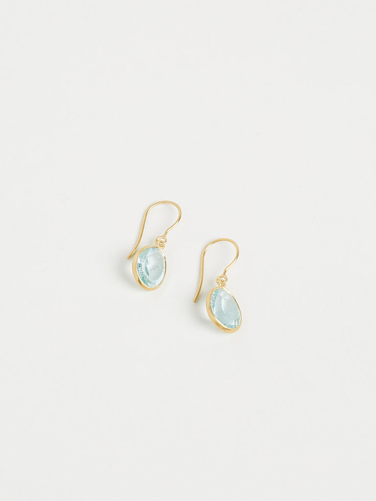 Pippa Small Single Drop Earring in 18k Gold with 6.35ct Aquamarine