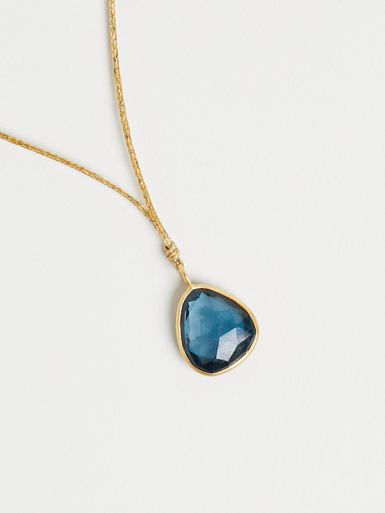 Pippa Small Colette Set Pendant with 10.15ct London Blue Topaz on Cord