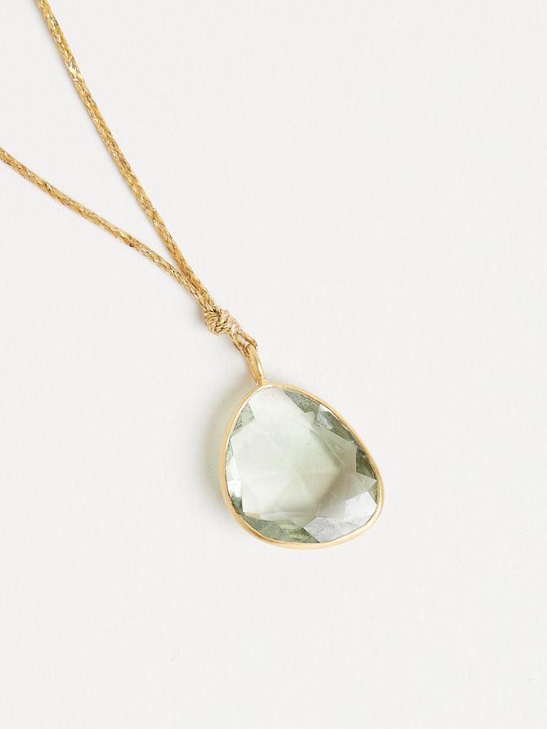 Pippa Small Colette Set Pendant with 10.3ct Green Amethyst on Cord