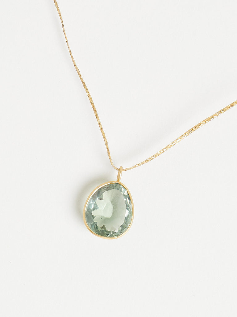 Pippa Small Colette Set Pendant with 11.8ct Green Amethyst on Cord
