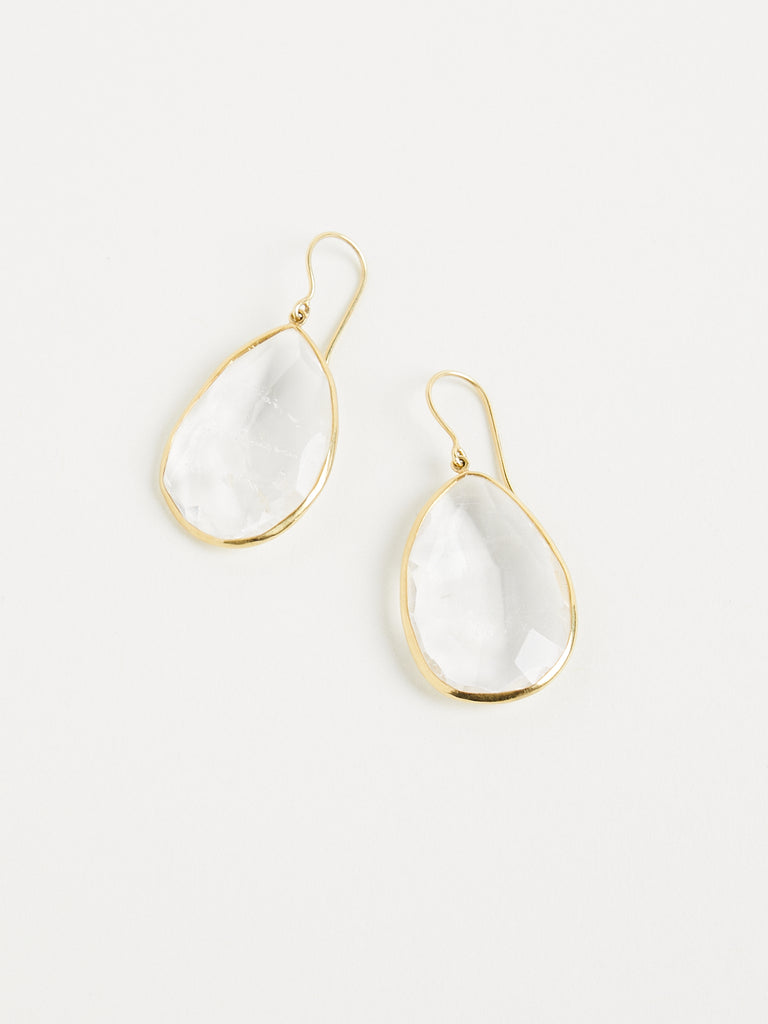 dosa x Pippa Small Crystal Single Drop Earrings in 18k Yellow Gold