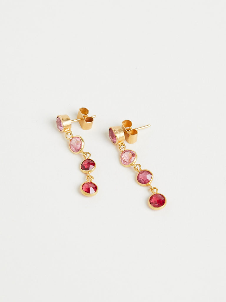 Pippa Small Four Drop Stud Earring with Spinel