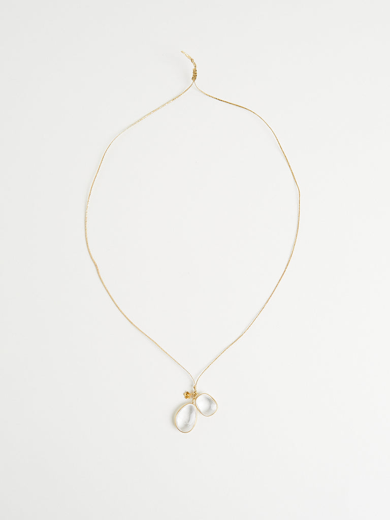 dosa x Pippa Small Crystal Double Colette with 18k Yellow Gold Flower