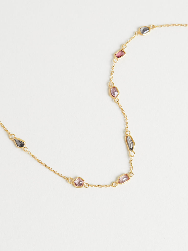 Pippa Small Myanmar Necklace with Spinel on 18k Yellow Gold