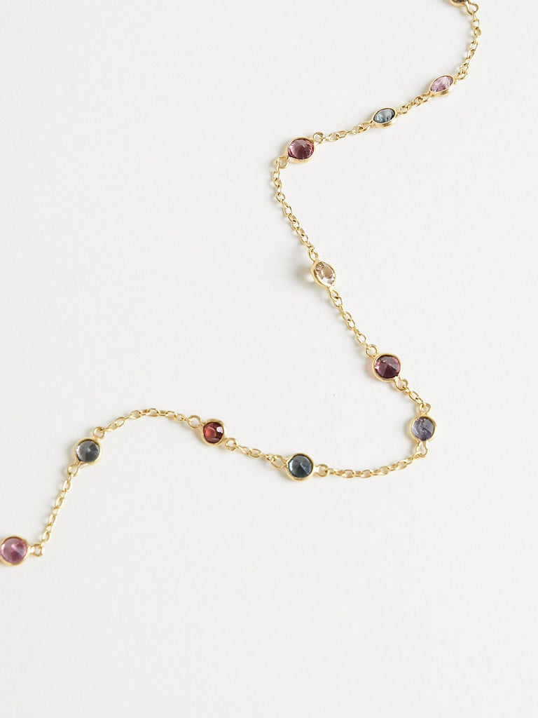 Pippa Small Myanmar Mixed Spinel Necklace on 18k Yellow Gold