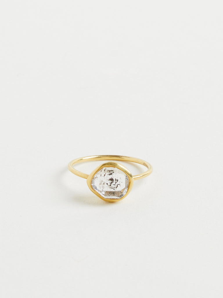 dosa x Pippa Small Metamorphic Cup Herkimer Diamond Ring #2 in 18k Yellow Gold