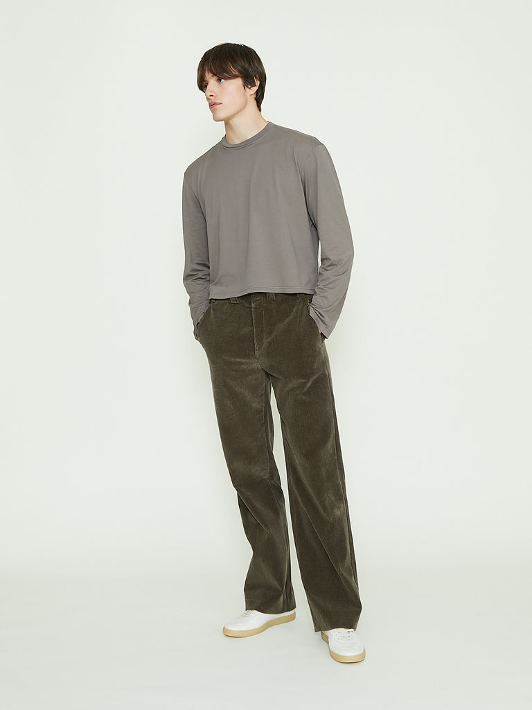 Rier Round Neck Long Sleeve T-Shirt in Castelrock