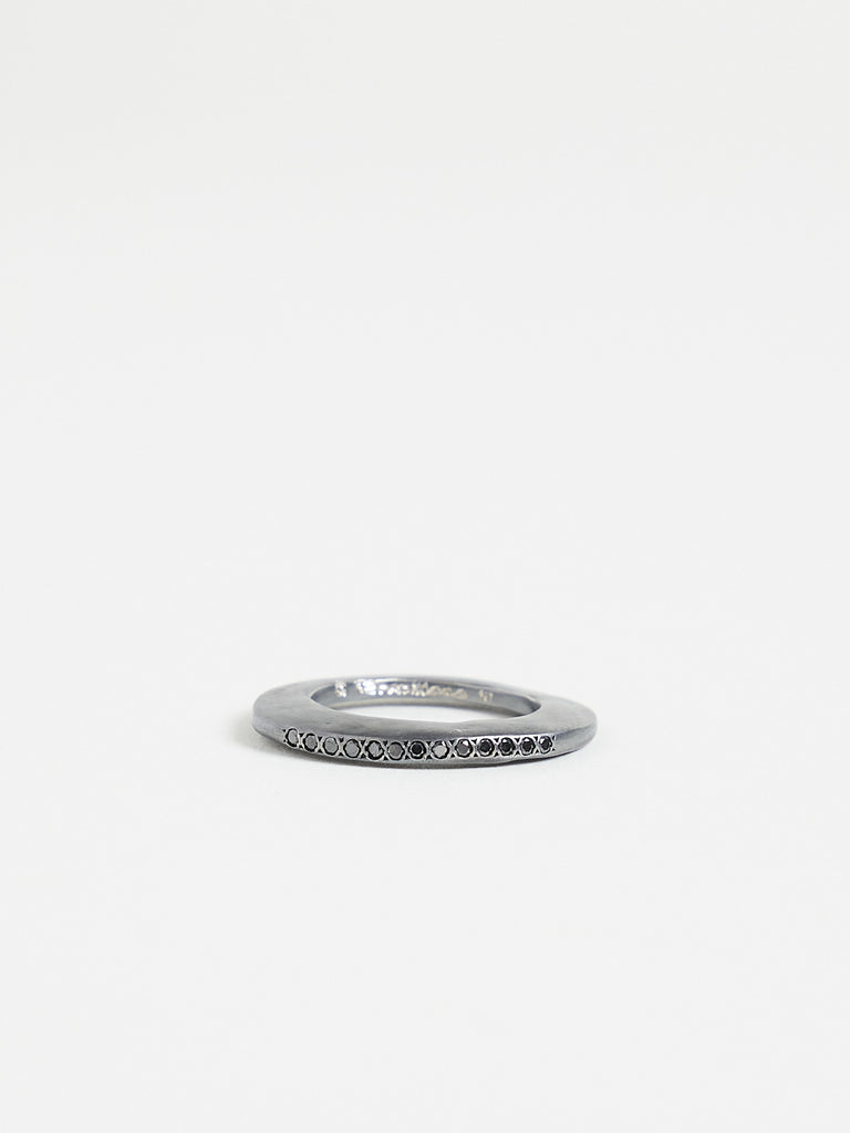 Rosa Maria Haz Ring with Black Diamonds in Sterling Silver