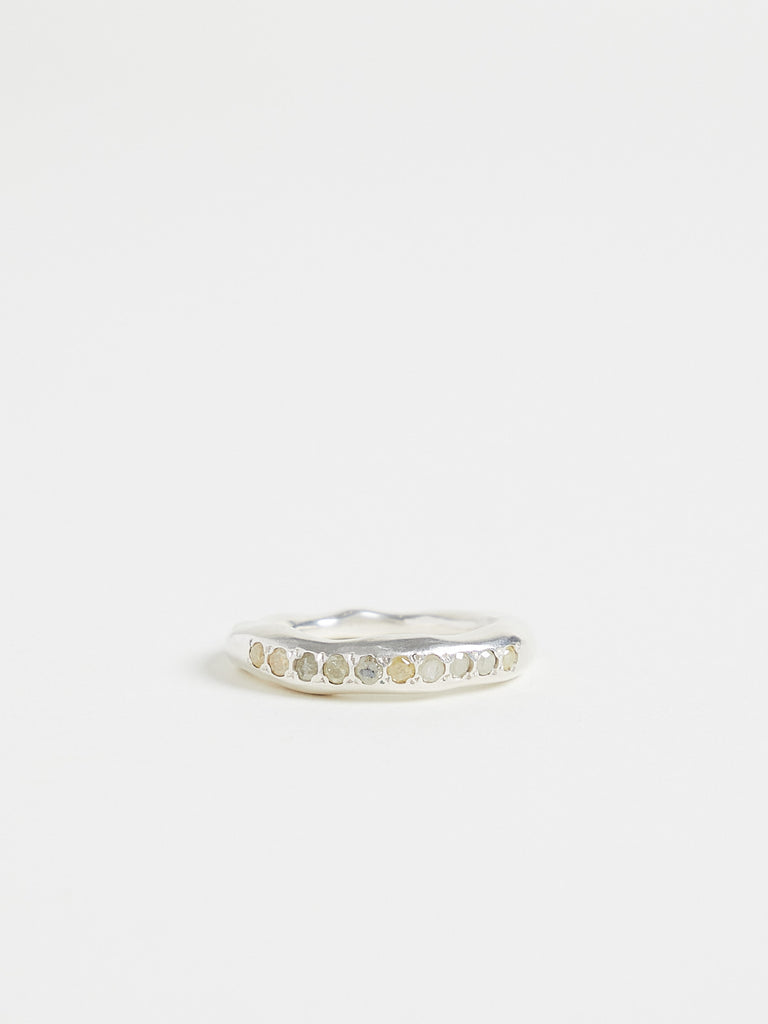 Rosa Maria Sei Ring with Icy Yellow Diamonds in Sterling Silver