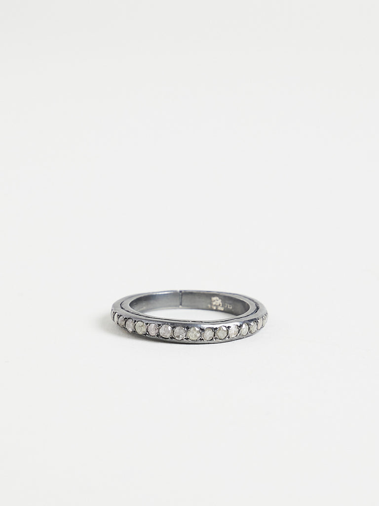 Rosa Maria Ester Ring with Icy Yellow Diamonds in Sterling Silver