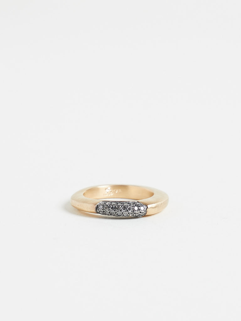 Rosa Maria Sapho Ring with Icy Grey Diamonds in 18k Yellow Gold & Sterling Silver