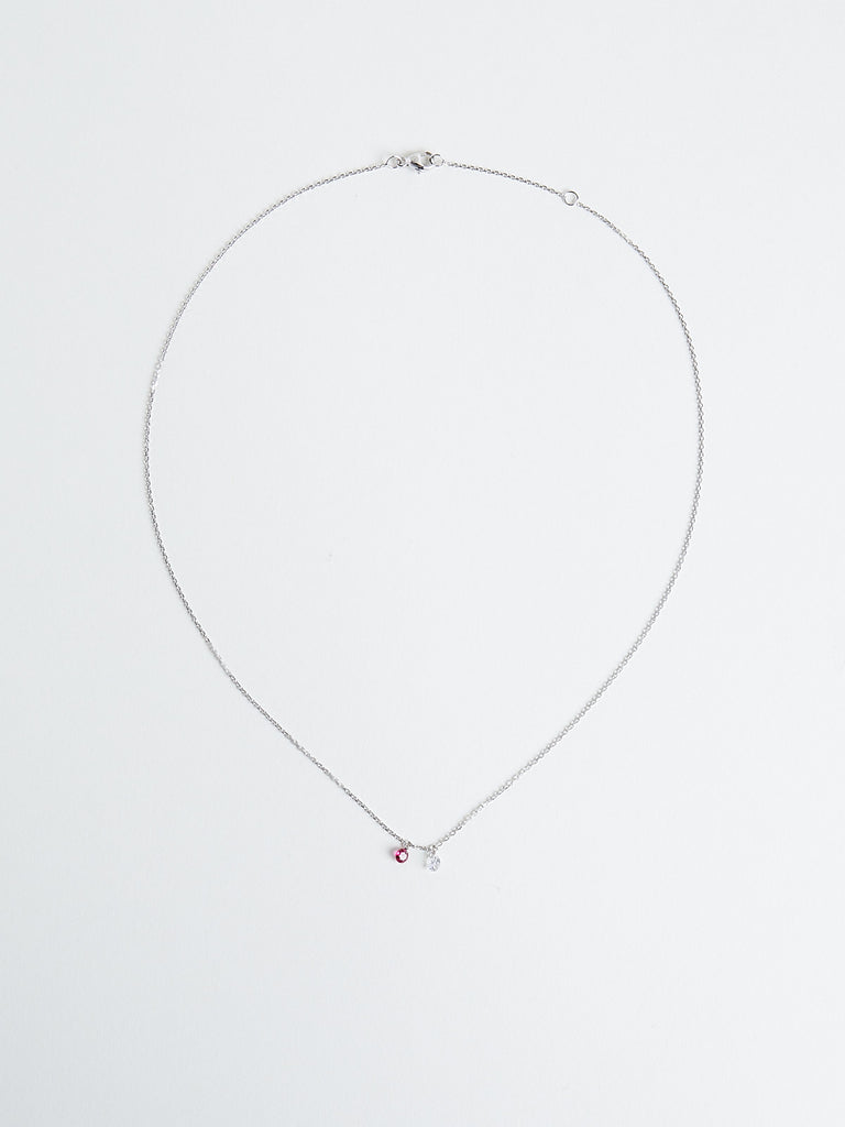 Raphaele Canot Set Free Necklace with Rubies and Diamonds on 18k White Gold