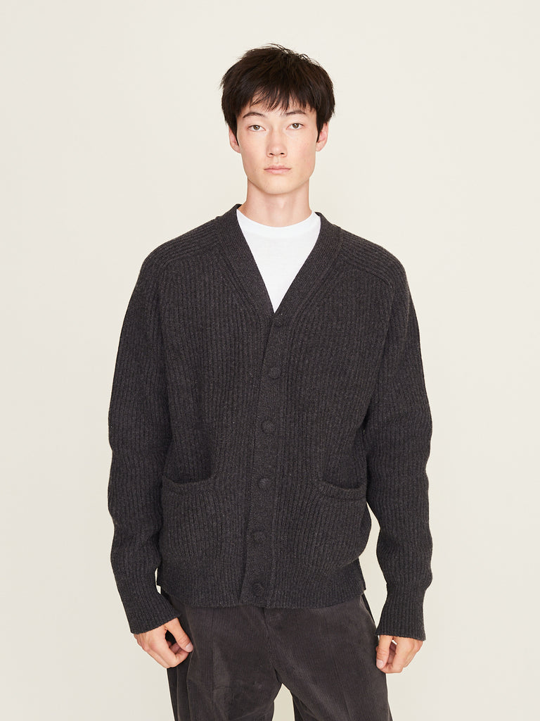 Salon C. Lundman - Ribbed Cardigan in Grey