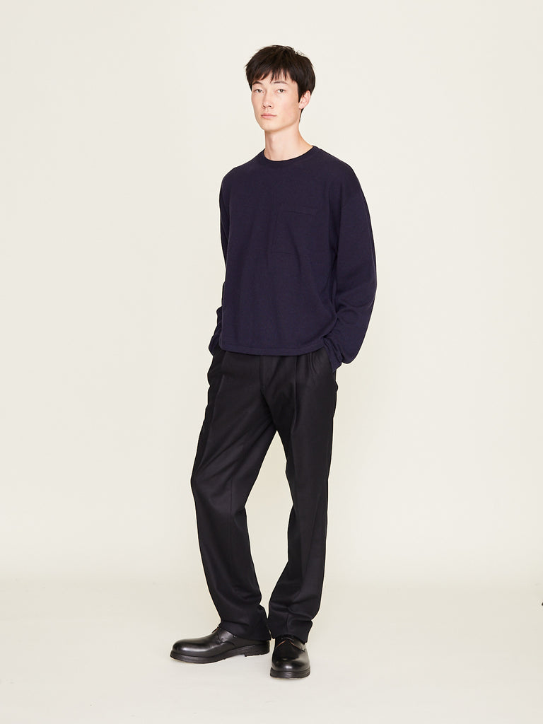 Salon C. Lundman - Loose Cashmere O-Neck in Navy