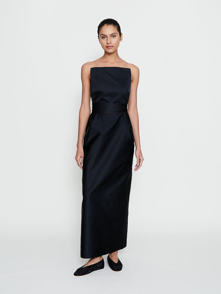 Sofie D'Hoore - Dou Strapless Long Dress in Black