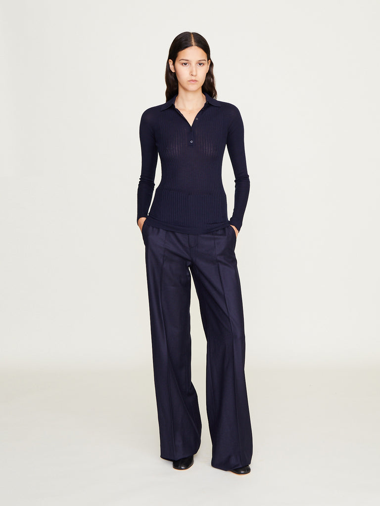 SA SU PHI - Tuxedo Trousers in Navy