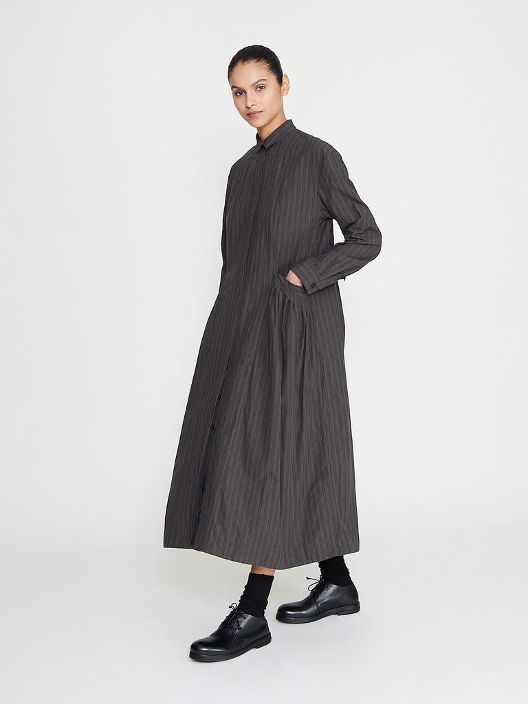 Bergfabel - Sally Dress in Moss Stripe