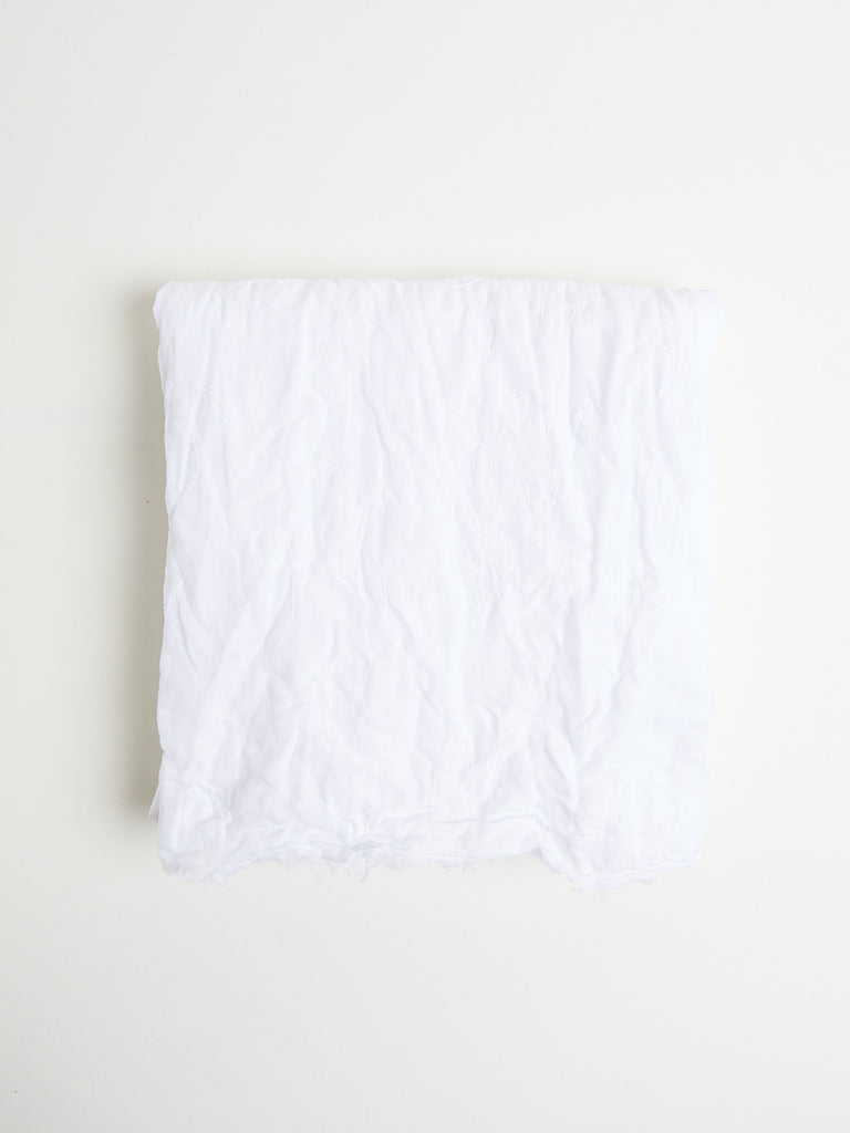 Daniela Gregis Scialle Shawl 1/2 Lavato in White