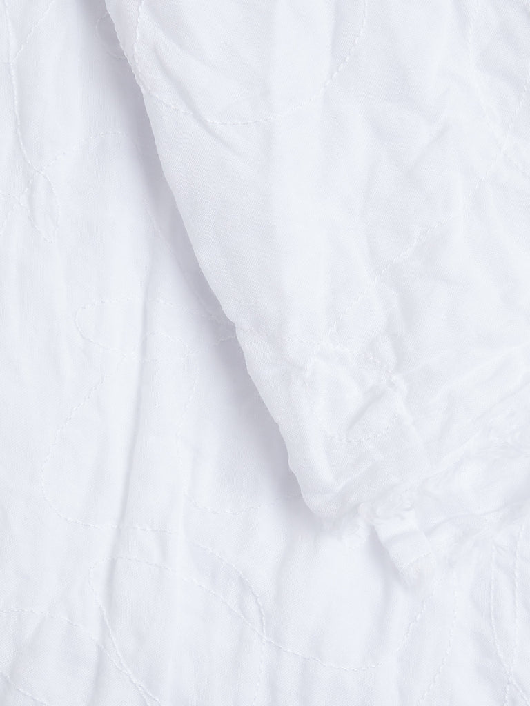 Daniela Gregis Scialle Shawl 1/2 Lavato in White