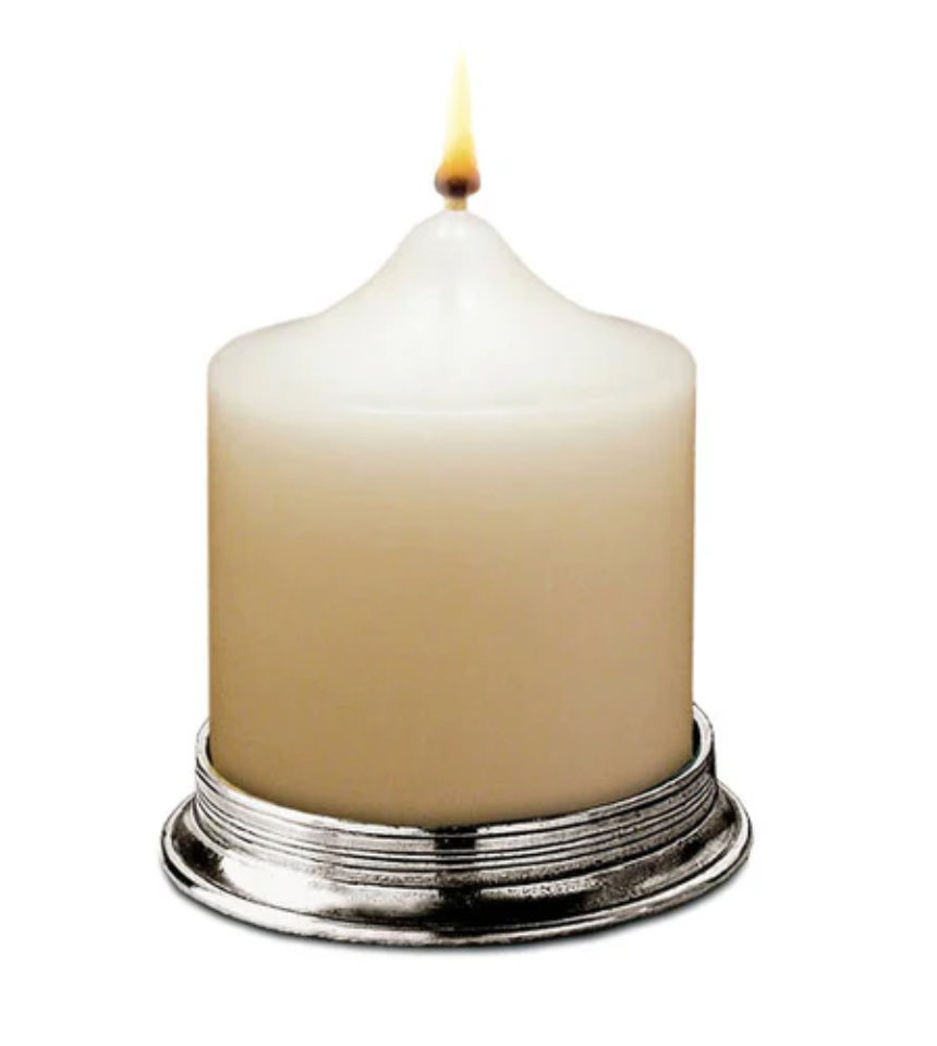 Glicerio Pewter Candle Base