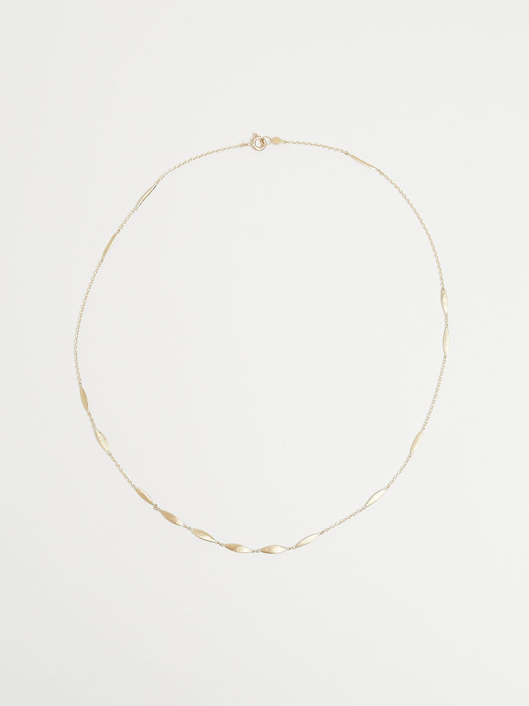 Sia Taylor Short Grass Seeds Necklace in 18k Yellow Gold