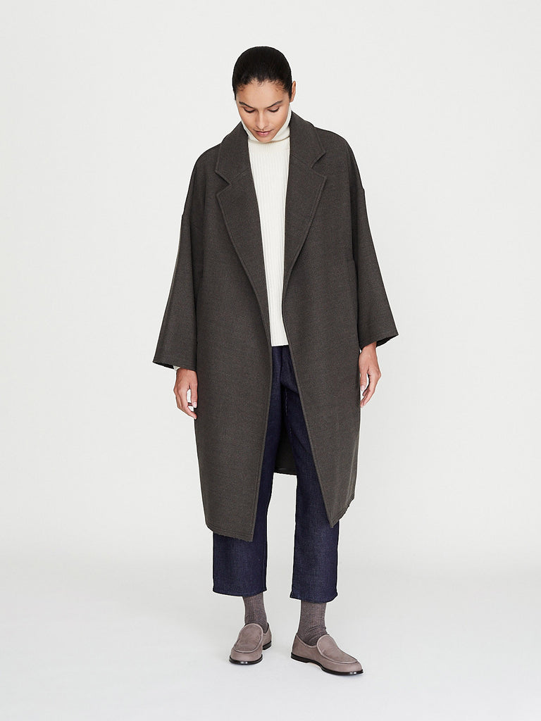Dusan - Panno Wool Oversized Coat in Military