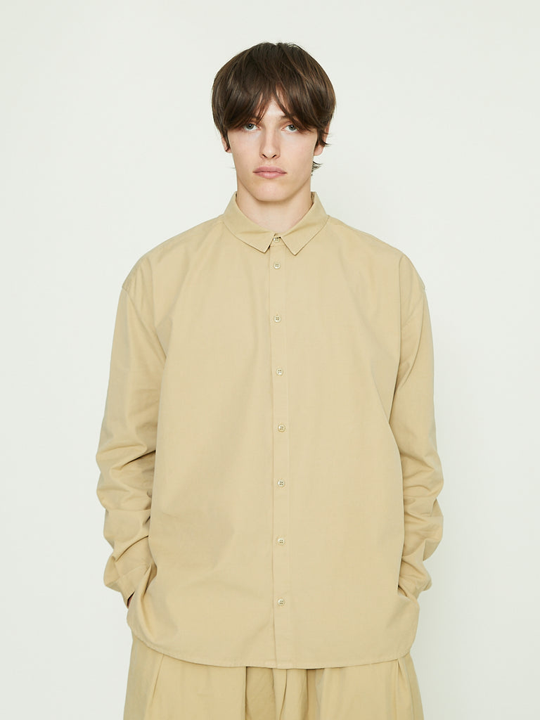 Toogood The Draughtsman Shirt in Fine Canvas Sand