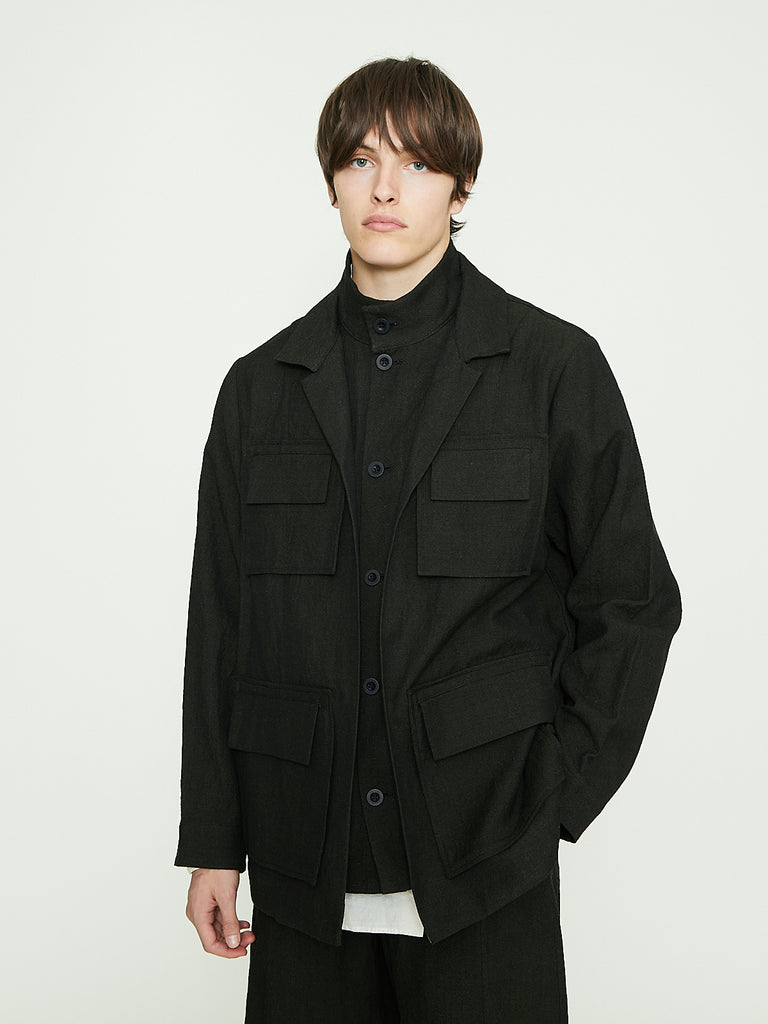 Toogood The Forager Jacket in Textured Canvas Moss