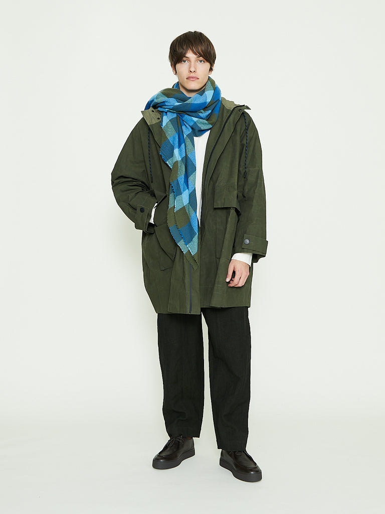 Toogood The Wayfinder Coat in Wax Cotton Moss